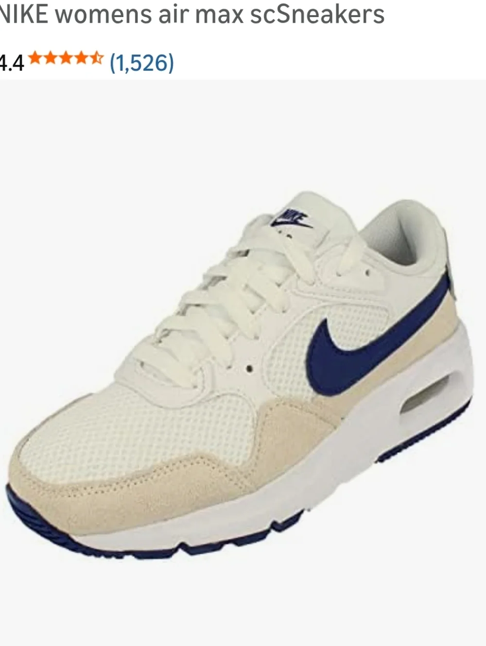 Nike Women’s Cream / Navy Air Max Sneaker